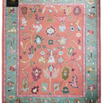 Coral Floral Hand-Knotted Rug