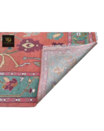 Coral Floral Hand-Knotted Rug - Image 6