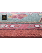 Coral Floral Hand-Knotted Rug - Image 5