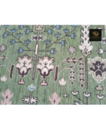 Sage Green Botanical Hand-Knotted Rug - Image 3