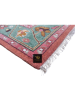Coral Floral Hand-Knotted Rug - Image 9