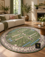 Sage Green Botanical Hand-Knotted Rug - Image 2