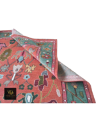 Coral Floral Hand-Knotted Rug - Image 7