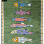 Fish Motif Hand-Knotted Rug
