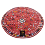 Red Terracotta Tribal Geometric Hand-Knotted Rug