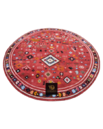 Red Terracotta Tribal Geometric Hand-Knotted Rug