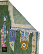 Fish Motif Hand-Knotted Rug - Image 9
