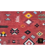 Red Terracotta Tribal Geometric Hand-Knotted Rug - Image 3