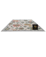 Ivory Tribal Floral Hand-Knotted Rug - Image 5