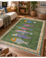 Fish Motif Hand-Knotted Rug - Image 2