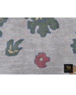 Ivory Tribal Floral Hand-Knotted Rug - Image 9