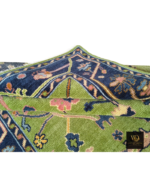 Green Botanical Garden Hand-Knotted Rug - Image 8