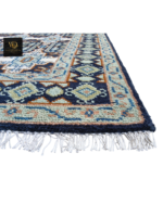 Midnight Heritage Geometric Hand-Knotted Rug - Image 5